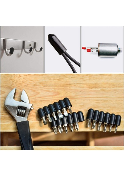 200PCS Kauçuk Uç Kapaklar 4mm Kimlik Pvc Yuvarlak Tüp Cıvatası Kapak Vidalı Iplik Koruyucular Siyah (Yurt Dışından) modelleri