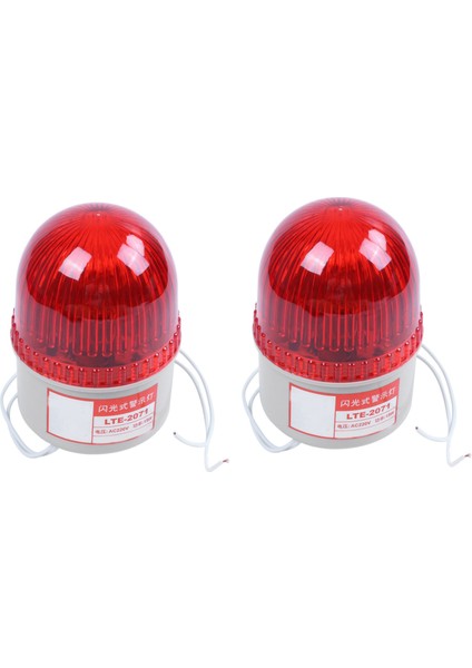 2x Ac 220V 15W Kırmızı Işık Endüstriyel Sinyal Kulesi Flaş Uyarı Lambası (Yurt Dışından)
