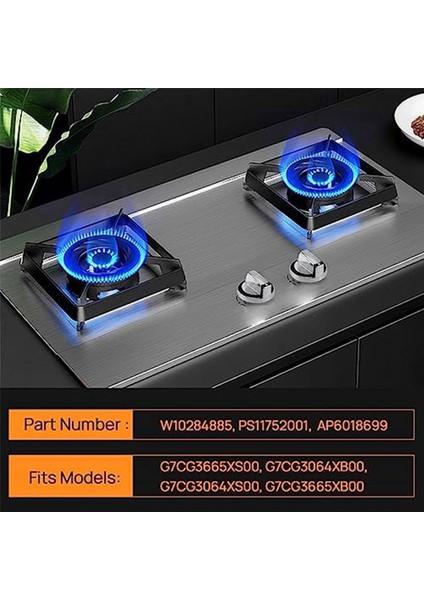 4x W10284885 Burner Knob Değiştirme, Whirlpool Gaz Aralığı/soba/fırın Için Uygun WPW10284885 AP6018699 PS11752001 (Yurt Dışından) modelleri