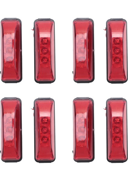 8pcs 24V 3.9inch 3 LED Kamyon Römorku Kırmızı Işık Ön LED Yan Işaretleme Işıkları Açıklık Göstergesi Lamba Su Geçirmez (Yurt Dışından)