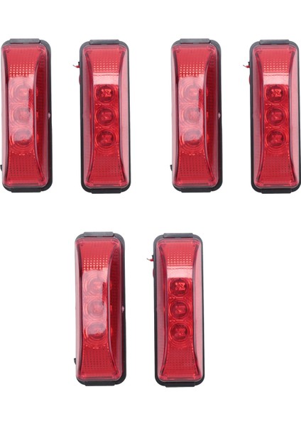 6pcs 24V 3.9inch 3 LED Kamyon Römorku Kırmızı Işık Ön LED Yan Işaretleme Işıkları Açıklık Göstergesi Lamba Su Geçirmez (Yurt Dışından)