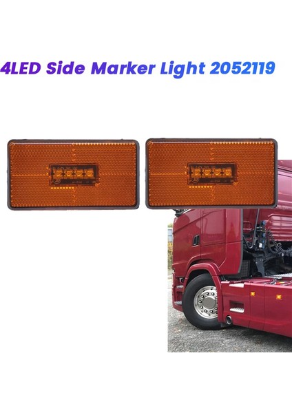 2pcs 24V Kamyon 4led Yan Işaretçi Işığı 2052119 Scania Için 5 6 Seri P R Kabin G T S Serisi Kamyon Amber Gösterge LED Lamp (Yurt Dışından) indirimleri