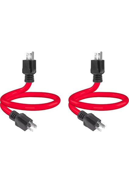 2x 3prong Erkek Ila Erkek Uzatma Kablosu, Jeneratör Adaptör Kablosu Nema 5-15P Transfer Anahtarı Için, 12AWG 125V (2ft) Abd Fişi (Yurt Dışından)