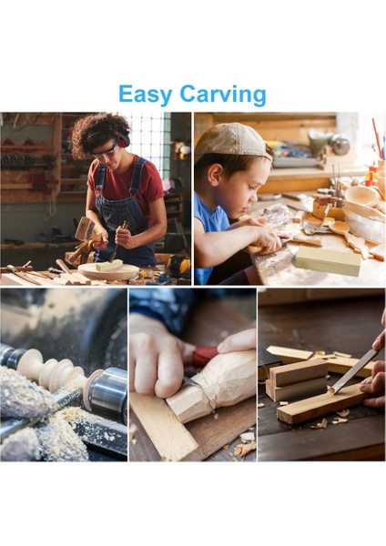 Oyma ve Oyma Ahşap Bloklar Bitmemiş Ahşap Bloklar Ihlamur Ağacı Oyma Blokları Oymaya Yeni Başlayanlar Için Yumuşak Ahşap Set (Yurt Dışından) fırsatları