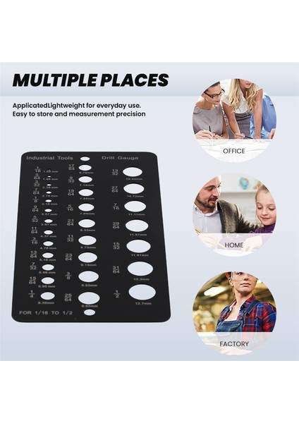Matkap Ucu Göstergesi 1/16 Inç Ila 1/2 Inç, Vida Boyutu ve Iplik Göstergesi Inç ve Ondalık Matkap Göstergesi Matkap Bitlik Boyutu Kılavuzu (Yurt Dışından) modelleri