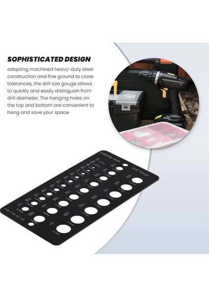 Matkap Ucu Göstergesi 1/16 Inç Ila 1/2 Inç, Vida Boyutu ve Iplik Göstergesi Inç ve Ondalık Matkap Göstergesi Matkap Bitlik Boyutu Kılavuzu (Yurt Dışından) fırsatları