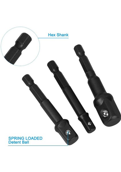 6 Adet Soket Bit Adaptörleri 1/4 Inç 3/8 Inç 1/2 Inç Tahrik Darbe Gücü Uzatma Seti Matkap Ucu Somun Sürücüsü Takım Setleri (Yurt Dışından) fırsatları