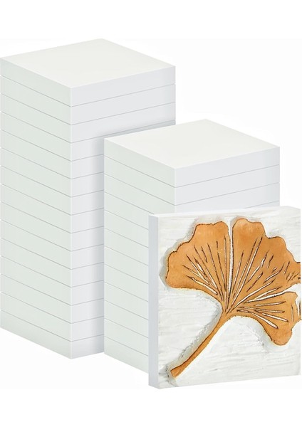 24 Adet 2 x 2 Inç Kauçuk Oyma Blokları Linolyum Blokları Baskı, Damga Yapımı, Kendin Yap El Sanatları, Beyaz (Yurt Dışından)