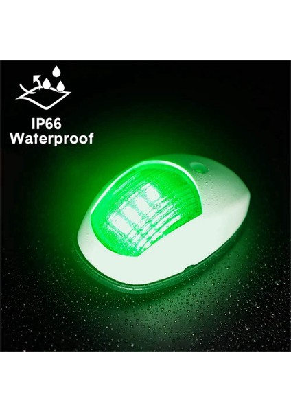 2x Navigasyon Işık LED Tekne Yan Işık Sinyali Işık Sinyal Uyarı Işık Yat Açık Beyaz (Yurt Dışından) fırsatları
