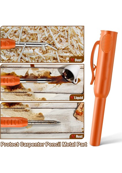 Paket Masif Marangoz Kalemleri, Dahili Kalemtıraşlı Çizici Alet Inşaat Ahşap Işçiliği Mimarı (Turuncu) (Yurt Dışından) fiyatları