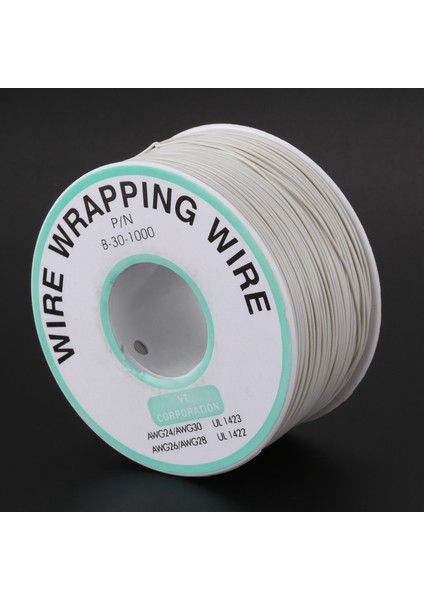 305M Beyaz Pvc Kaplı Kalay Kaplama Bakır Tel Tel Sarma 30AWG Kablo Rulosu (Yurt Dışından) fiyatları