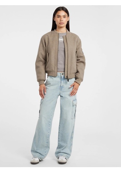 Kadın Çok Renkli Yün Karışımlı Bomber Ceket W5BL14W1482-H187 fiyatları