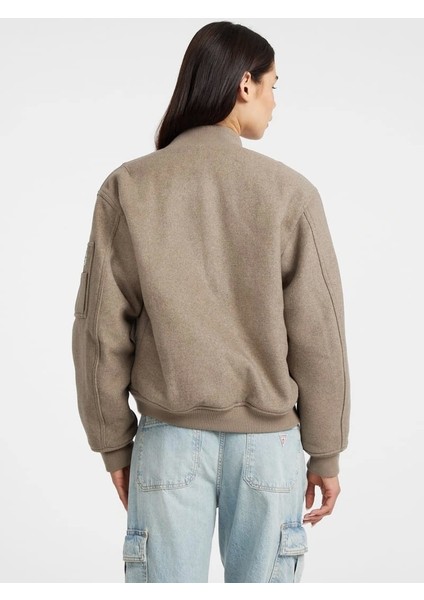 Kadın Çok Renkli Yün Karışımlı Bomber Ceket W5BL14W1482-H187 modelleri