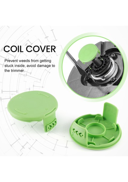 Paket Yedek Makaralar Kapağı Parçaları Kapakları 3411546A-6 Greenworks 21332 21342 24 Volt 40V 80V Akülü Ot Yiyen (Yurt Dışından) indirimleri