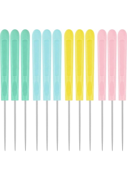 Kurabiye Süsleme Yazıcısı Malzemeleri Pasta Için Sır Yazıcısı Aracı Kendin Yap El Sanatları Deri Bız Aracı Dikiş (12 Adet) (Yurt Dışından)