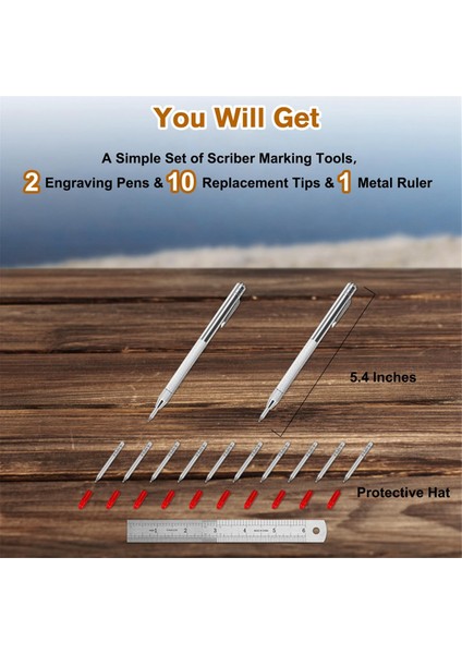 2 Paket Tungsten Karbür Uçlu Çizici Alet, Mıknatıslı Metal Çizici Çizici Işaretleme Aletleri, Premium Gravür Kalemi (Yurt Dışından) modelleri