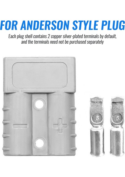 Anderson Stil Fiş Konnektörleri Için 10 Adet Dc Güç Aracı 50A 12-24V 6AWG Çift Kutuplu Bakır Kontak Güç Konnektörleri (Yurt Dışından) modelleri