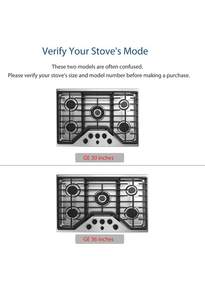 36 Inç Ge Gazlı Ocak Için Ocak Kapağı Model JGP5036 PGP7036 PGP9036 CGP5036 0,4 mm Kalınlık Tekrar Kullanılabilir Ocak Brülör Kapakları (Yurt Dışından) fiyatları