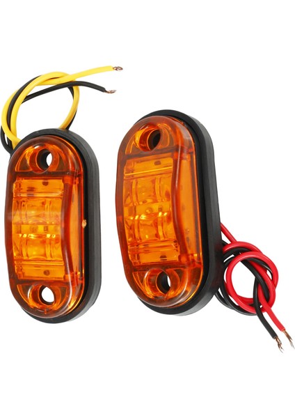 20PCS Amber 2 LED Işık Oval Koşullama Trailer Araba Kamyonu Yan Işaretçi Kuyruk Lambası (Yurt Dışından) indirimleri