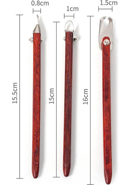 Kırmızı Çiçek Armut Oyma Aletleri Doku Kil Heykeller El Oyması Dekoratif Paslanmaz Çelik Halka Bıçaklar B (Yurt Dışından) indirimleri