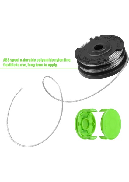 Weed Eater Çift Hatlı Ot Biçme Makinesi Greenworks Için Yedek Makara 2900719,20FT 0.065INCH (4 Makara + 1 Kapak) (Yurt Dışından) fiyatları