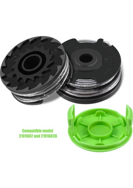 Weed Eater Çift Hatlı Ot Biçme Makinesi Greenworks Için Yedek Makara 2900719,20FT 0.065INCH (4 Makara + 1 Kapak) (Yurt Dışından) modelleri