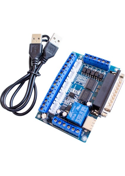 Mach3 Arayüz Kartı Cnc 5 Eksenli Optocoupler Adaptörlü Step Motor Sürücüsü + USB Kablosu (Yurt Dışından) indirimleri