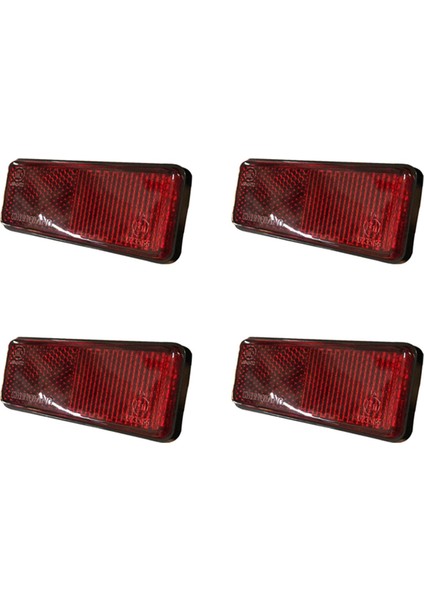4x Kırmızı Işık Arka Motosiklet Dörtlü Scooter Bisiklet Reflektör Numarası Plaka Dikdörtgen Kavalki Yamaha Için Reflektör (Yurt Dışından)