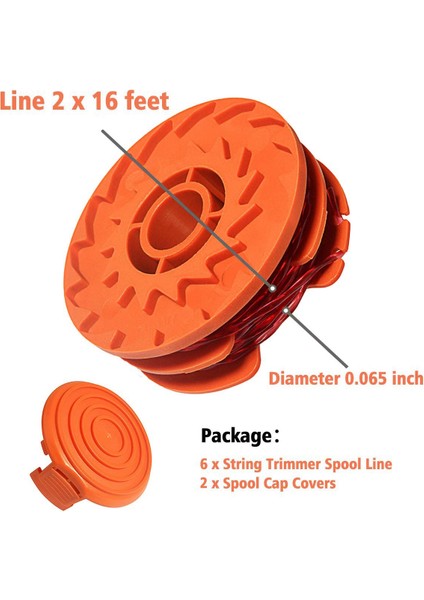 Weed Eater Yedek Makaralar Worx WA0007 WG116 WG119 Ot Biçme Makinesi Edger Makara Hattı Yedek Parçaları Otomatik Besleme (Yurt Dışından) modelleri