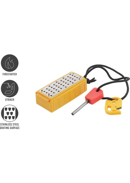 Ateş Başlatıcı Hayatta Kalma Aracı - Hepsi Bir Arada Çakmak Taşı ve Çelik Ateş Başlatıcı Seti - Su Geçirmez Çakmaklı Ferro Rod Ateş Başlatıcı (Yurt Dışından) fiyatları