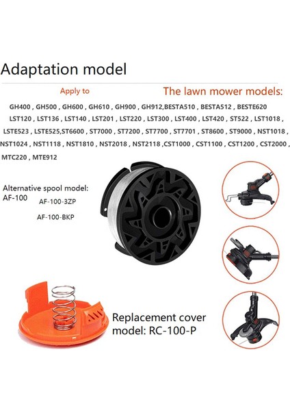 Black Decker AF-100-3ZP Tel Düzelticiler Için Ot Yiyen Makarası (Yurt Dışından) fiyatları