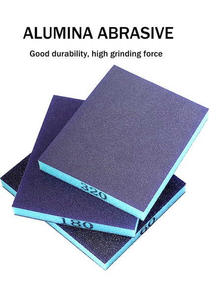 6 Adet Zımpara Süngeri, 60/80/100/180/240/320 Kum, Çift Taraflı Zımpara Bloğu, Islak ve Kuru Çift Kullanımlı Ahşap Metal Duvar (Yurt Dışından) fırsatları