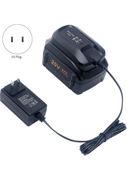 Abd Plug WA3742 WA3732 20V Lityum Şarj Cihazı, Worx 18V/20V Powershare Pil ile Uyumlu WA3525 WA3520 WA3512 WA3512.1 (Yurt Dışından) fiyatları