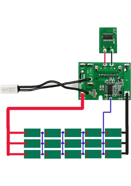 Dıy BL1890 Pil Kutusu Pcb Şarj Koruma Levhası Kabuk Kutusu Makita 18 V BL1860 9.0AH LED Pil Göstergesi ile (Yurt Dışından) modelleri
