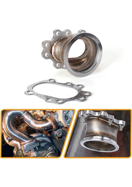 T25T28 GT25 GT28 Paslanmaz Çelik Adaptörü Için V Şeklinde Flanşlı Türbin Aşağı Borusu Adaptörü (Yurt Dışından) modelleri