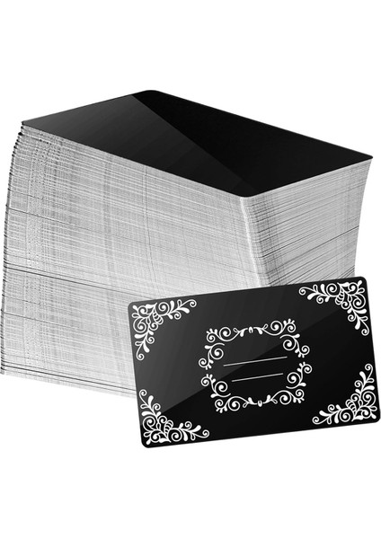 180 Adet Metal Gravür Boşlukları Renkli Alüminyum Levha Lazer Gravür Kartvizit Gravürü Kendin Yap Hediye Kartları A (Yurt Dışından)