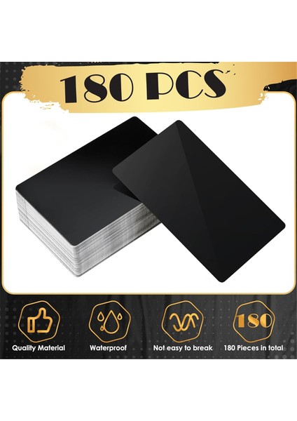 180 Adet Metal Gravür Boşlukları Renkli Alüminyum Levha Lazer Gravür Kartvizit Gravürü Kendin Yap Hediye Kartları A (Yurt Dışından) modelleri