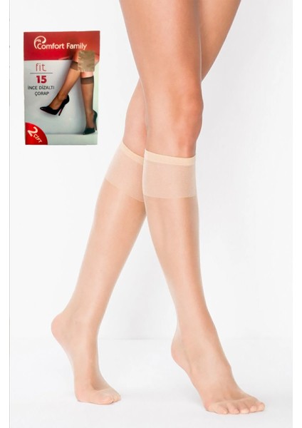 Kadın Açık Ten Sahra Rengi 20 Denye Mat Ince Dizaltı Pantolon Çorabı (51) 2 Çift modelleri