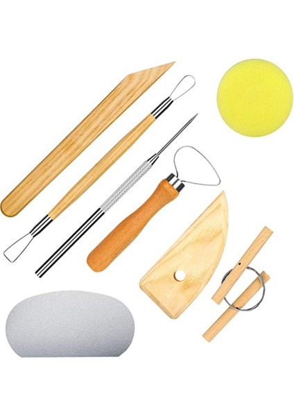 8 Adet Kil Aletleri, Oyma ve Şekillendirme Aletleri, Boş Çizim, El Yapımı Aletler, Ahşap Çömlekçilik, Kil Heykeller (Yurt Dışından) fırsatları