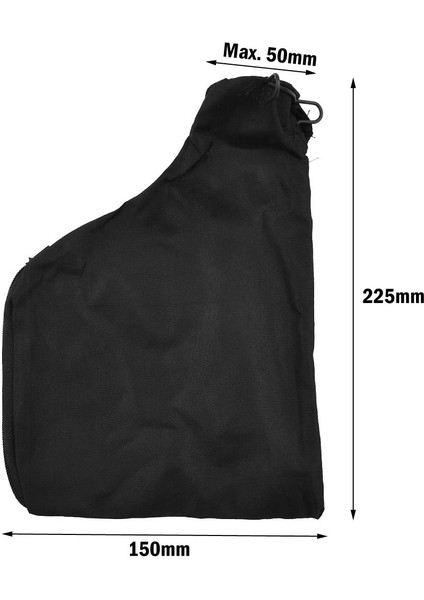 Gönye Testere Toz Torbası, Fermuarlı ve Tel Standlı Siyah Toz Toplama Çantası, 255 Model Gönye Testere Için 3 Adet (Yurt Dışından) indirimleri