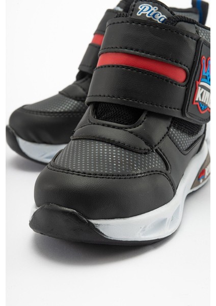 Tek Cırtlı Çocuk Bot Siyah Kırmızı modelleri