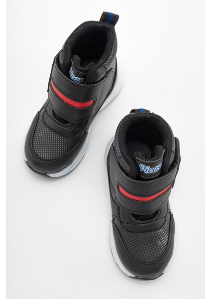 Tek Cırtlı Çocuk Bot Siyah Kırmızı indirimleri