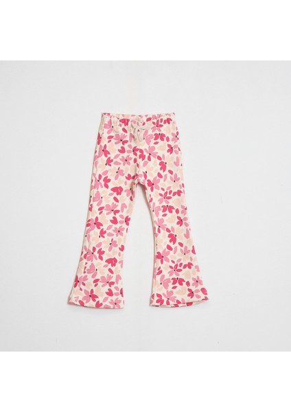 Kız Çocuk Çiçek Desenli Tayt