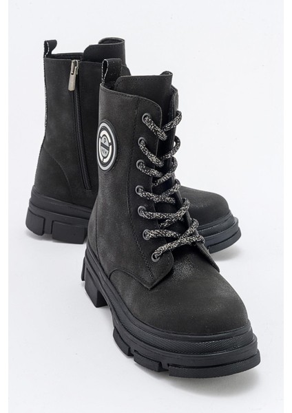 Kaydırmaz Çocuk Bot Siyah Siyah