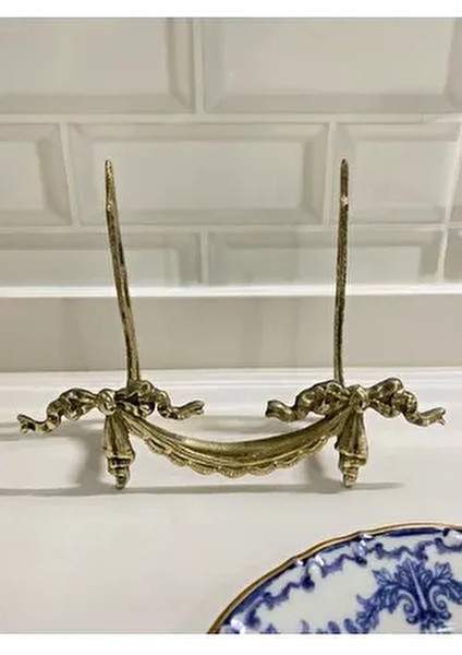 Limoges Pirinç Döküm Tabak Standı Sunumluk Dekor Ev Dekorasyon Limoge