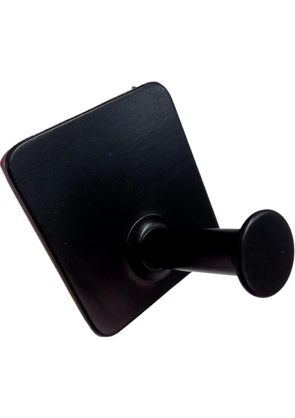 Thincal Kendinden Yapışkanlı Askılık Tekli Mat Siyah 4 Lü Paket