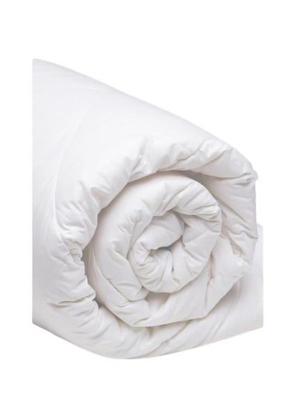 Tek Kişilik Elyaf Dolgulu Mikrofiber Yorgan 2'li Set Antibakteriyel Hava Geçiren 155x215 cm Beyaz