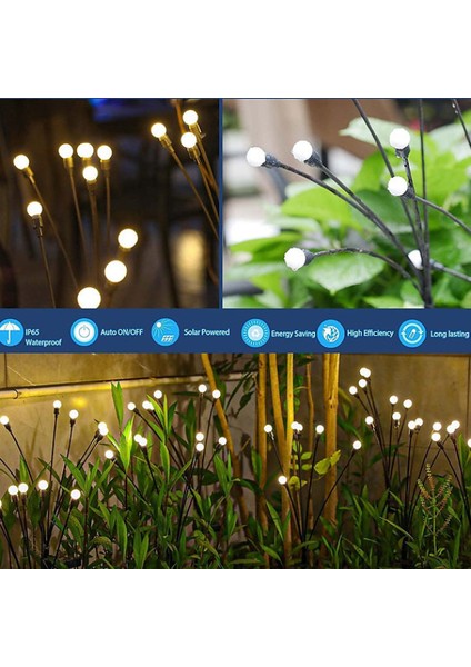 8 Ledli Solar Ateş Böceği Çiçek Lamba modelleri