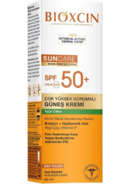 Suncare Yağlı Ciltler Için Güneş Kremi Spf 50 Çok Yüksek Korumalı 50 ml - (Kolajen Dry Touch)
