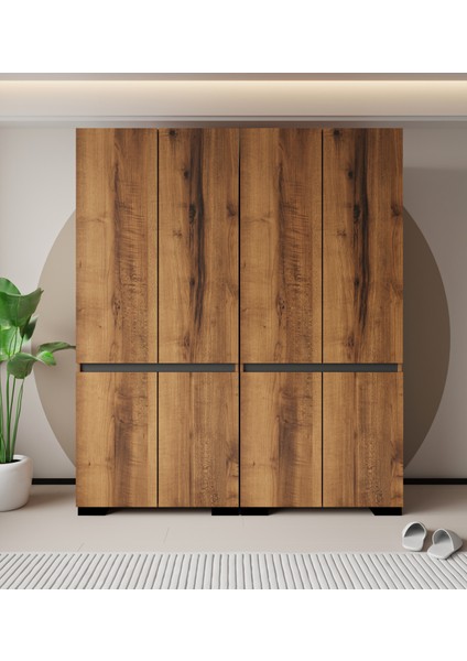 Floransa 8 Kapılı FLR8-A1AR Ceviz Antrasit Gardırop fiyatları